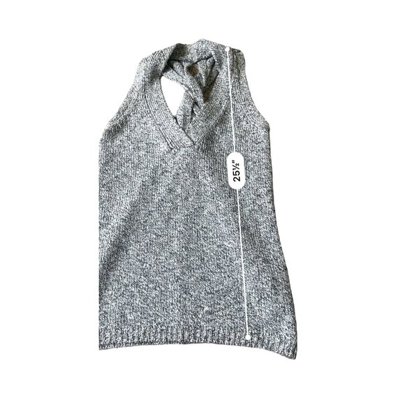 Brochu Walker Sweater Womens Medium Gray Linen Cotton Sleeveless Designer - Picture 8 of 8